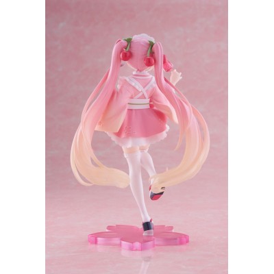 HATSUNE MIKU - Sakura Miku Japanese Cafe Ver. Newley Written Reissue Taito PVC Figure 18 cm