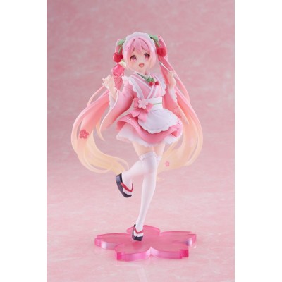 HATSUNE MIKU - Sakura Miku Japanese Cafe Ver. Newley Written Reissue Taito PVC Figure 18 cm