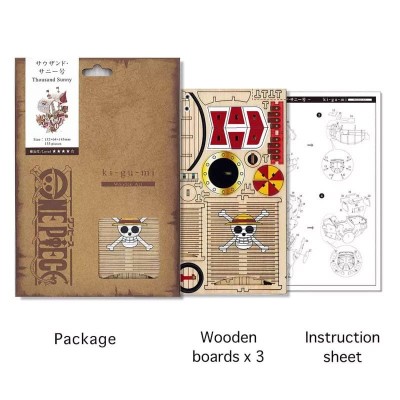 ONE PIECE - DIY Puzzle 3d in legno Boat Wa-Gu-Mi Thousand Sunny