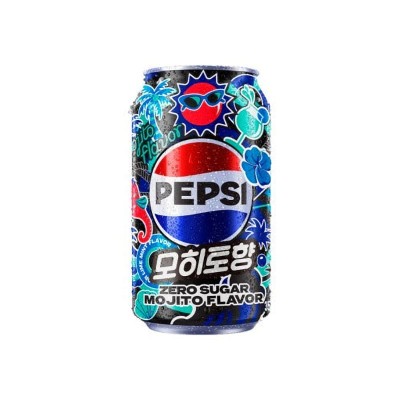 Pepsi Zero Sugar Mojito - Korean Mojito Flavored Carbonated Soft Drink 18G
