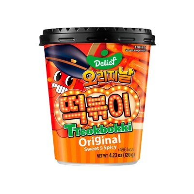 Sweet & Spicy Tteokbokki Cup Original - Instant Rice Cakes (Halal) 30G