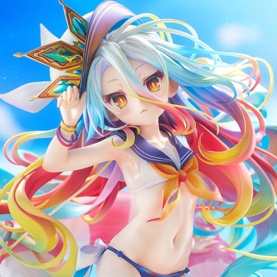 NO GAME NO LIFE - Shiro Sailor-Style Swimsuit Ver. 1/7 Good Smile Company PVC Figure 24 cm