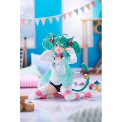 HATSUNE MIKU - Hatsune Miku Cat Ear T-Shirt Ver. Desktop Cute (re-run) Taito PVC Figure 13 cm