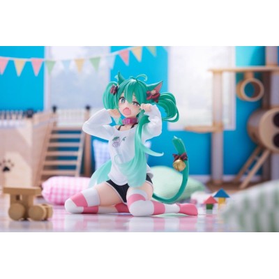 HATSUNE MIKU - Hatsune Miku Cat Ear T-Shirt Ver. Desktop Cute (re-run) Taito PVC Figure 13 cm