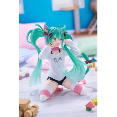 HATSUNE MIKU - Hatsune Miku Cat Ear T-Shirt Ver. Desktop Cute (re-run) Taito PVC Figure 13 cm
