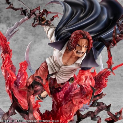 ONE PIECE - Leader of Red Hair Pirates Red-Haired Shanks Kamusari P.O.P SA-MAXIMUM Megahouse PVC Figure 25 cm