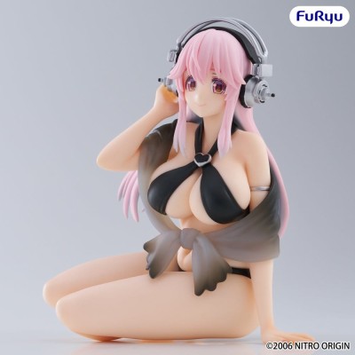 SUPER SONICO - Super Sonico Swimsuit Black Color Ver. Noodle Stopper Furyu PVC Figure 10 cm