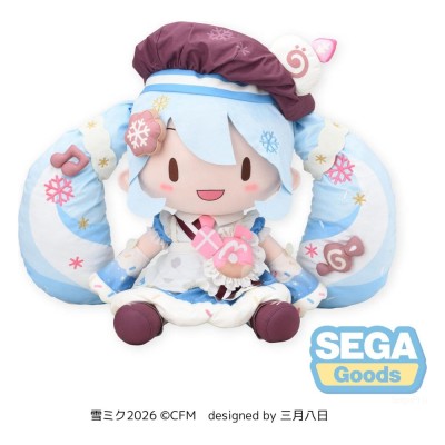 CHARACTER VOCAL SERIES 01 - Snow Miku 2026 Dodeka Jumbo Fuwa Petit Plush Figure Sega PVC Figure 50 cm