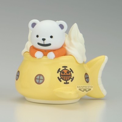 ONE PIECE - Bepo Paldolce Collection Chopper, Bepo & Pirate Ship Banpresto PVC Figure 6 cm