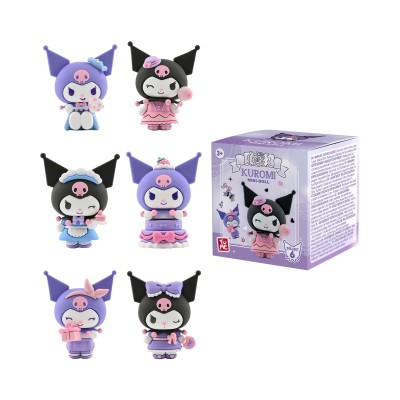 HELLO KITTY AND FRIENDS - Minidoll Kuromi birthday party series minifigure 5 cm (1 random blind box figure) 