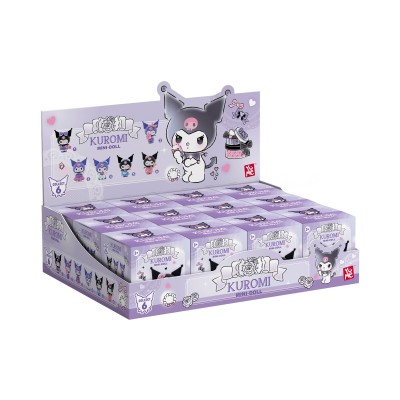 HELLO KITTY AND FRIENDS - Minidoll Kuromi birthday party series minifigure 5 cm (1 random blind box figure) 