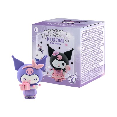 HELLO KITTY AND FRIENDS - Minidoll Kuromi birthday party series minifigure 5 cm (1 random blind box figure) 