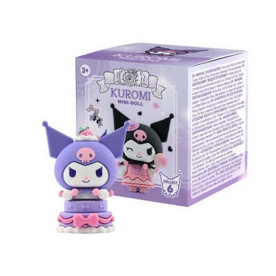 HELLO KITTY AND FRIENDS - Minidoll Kuromi birthday party series minifigure 5 cm (1 random blind box figure) 