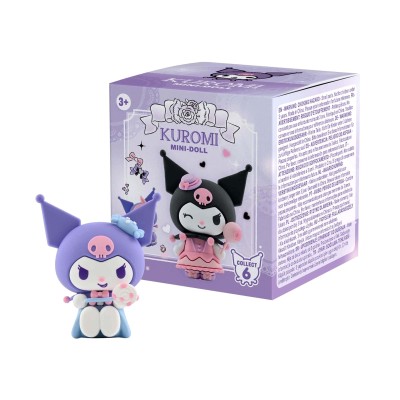 HELLO KITTY AND FRIENDS - Minidoll Kuromi birthday party series minifigure 5 cm (1 random blind box figure) 