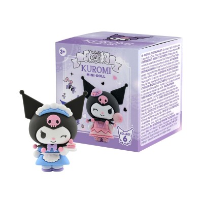 HELLO KITTY AND FRIENDS - Minidoll Kuromi birthday party series minifigure 5 cm (1 random blind box figure) 