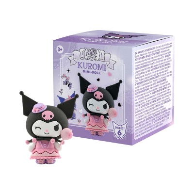 HELLO KITTY AND FRIENDS - Minidoll Kuromi birthday party series minifigure 5 cm (1 random blind box figure) 