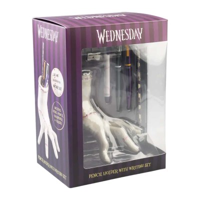 WEDNESDAY - Resin Pen Holder with Wednesday Addams Writing Set and Hand