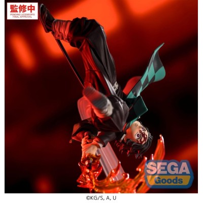 DEMON SLAYER - Tanjiro Kamado Hinokami Kagura Setting Sun Transformation Luminasta Sega PVC Figure 15 cm
