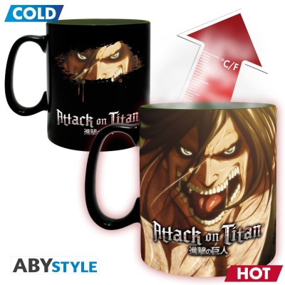 ATTACK ON TITAN - Titan Eren S3 Mug Heat Change 460 ml (Tazza cambia colore con il calore)