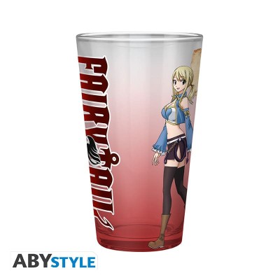 FAIRY TAIL - Natsu, Lucy, Happy & Plue Large Glass 400 ml