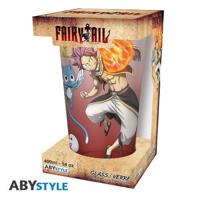 FAIRY TAIL - Natsu, Lucy, Happy & Plue Bicchiere 400 ml