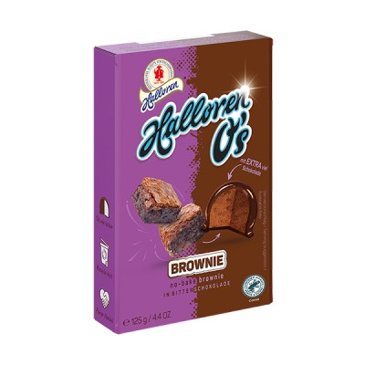 Halloren O’s – Praline Brownie 125 g – Snack al cioccolato