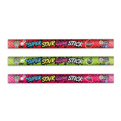 Brain Blasterz Super Sour Gum Stick – Super Sour Chewing Gum