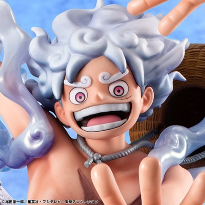 ONE PIECE - Monkey D. Luffy Gear Fifth Evolutionary History Portrait.Of.Pirates Megahouse PVC Figure 26 cm
