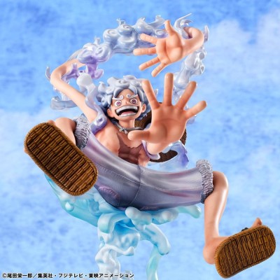 ONE PIECE - Monkey D. Luffy Gear Fifth Evolutionary History Portrait.Of.Pirates Megahouse PVC Figure 26 cm
