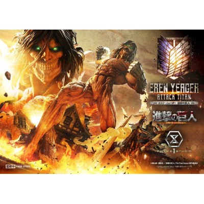 ATTACK ON TITAN - Eren Yeager Attack Titan Bonus Version Ultimate Diorama Prime 1 Studio Figure 81 cm