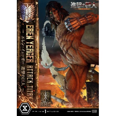 ATTACK ON TITAN - Eren Yeager Attack Titan Bonus Version Ultimate Diorama Prime 1 Studio Figure 81 cm