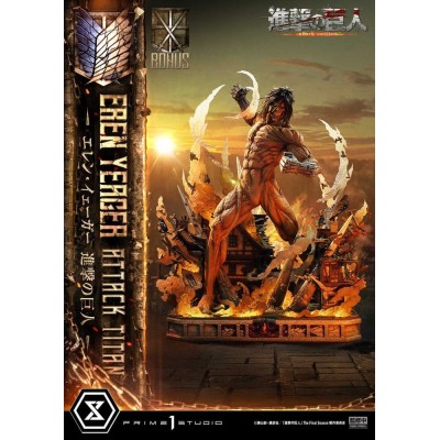 ATTACK ON TITAN - Eren Yeager Attack Titan Bonus Version Ultimate Diorama Prime 1 Studio Figure 81 cm