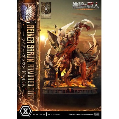 ATTACK ON TITAN - Reiner Braun Armored Titan Bonus Version Ultimate Diorama Masterline Statue Prime 1 Studio 75 cm