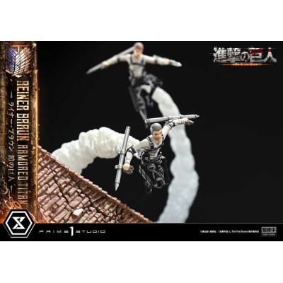 ATTACK ON TITAN - Reiner Braun Armored Titan Bonus Version Ultimate Diorama Masterline Statue Prime 1 Studio 75 cm