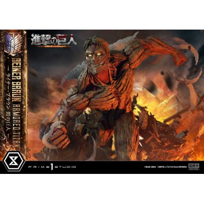 ATTACK ON TITAN - Reiner Braun Armored Titan Bonus Version Ultimate Diorama Masterline Statue Prime 1 Studio 75 cm