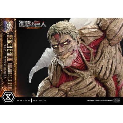 ATTACK ON TITAN - Reiner Braun Armored Titan Bonus Version Ultimate Diorama Masterline Statue Prime 1 Studio 75 cm