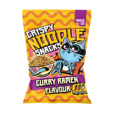 Crispy Noodle Snacks – Noodles fritti al curry ramen (60g)
