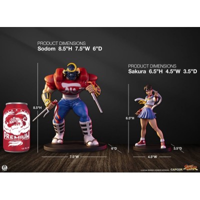 STREET FIGHTER - Sakura & Sodom Street Jam Statues 1/10 Premium Collectibles Studio 22 cm