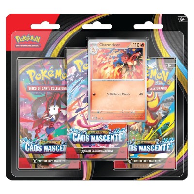 Pokemon Caos Nascente Blister 3 Bustine + 1 Card - Charmeleon (ITA)