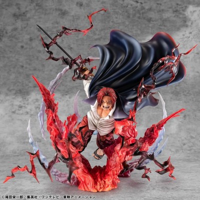 ONE PIECE - Leader of Red Hair Pirates Red-Haired Shanks Kamusari P.O.P SA-MAXIMUM Megahouse PVC Figure 25 cm