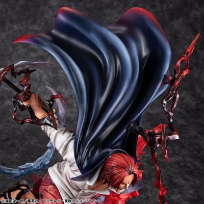 ONE PIECE - Leader of Red Hair Pirates Red-Haired Shanks Kamusari P.O.P SA-MAXIMUM Megahouse PVC Figure 25 cm