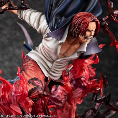 ONE PIECE - Leader of Red Hair Pirates Red-Haired Shanks Kamusari P.O.P SA-MAXIMUM Megahouse PVC Figure 25 cm