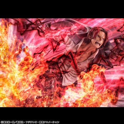 ONE PIECE - Leader of Red Hair Pirates Red-Haired Shanks Kamusari P.O.P SA-MAXIMUM Megahouse PVC Figure 25 cm