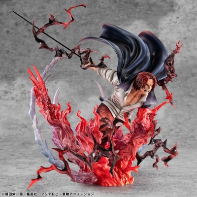 ONE PIECE - Leader of Red Hair Pirates Red-Haired Shanks Kamusari P.O.P SA-MAXIMUM Megahouse PVC Figure 25 cm