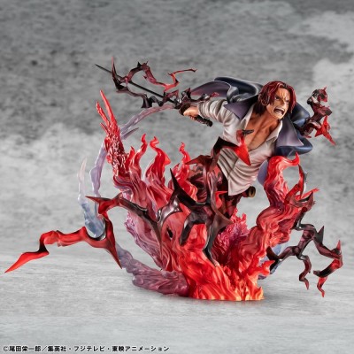 ONE PIECE - Leader of Red Hair Pirates Red-Haired Shanks Kamusari P.O.P SA-MAXIMUM Megahouse PVC Figure 25 cm