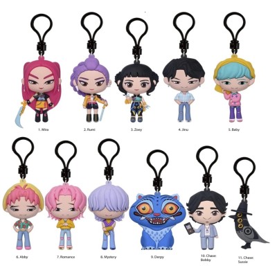 K-POP DEMON HUNTERS - 3D PVC Bag Clip (1 random clip)