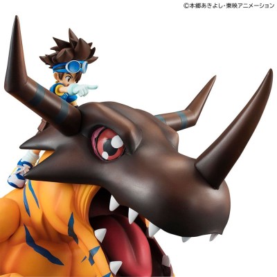 DIGIMON ADVENTURE - Greymon & Taichi Yagami G.E.M. Series Megahouse PVC Figure (Repeat) 25 cm