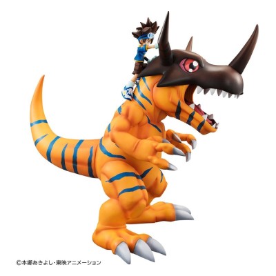 DIGIMON ADVENTURE - Greymon & Taichi Yagami G.E.M. Series Megahouse PVC Figure (Repeat) 25 cm