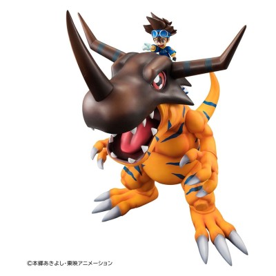 DIGIMON ADVENTURE - Greymon & Taichi Yagami G.E.M. Series Megahouse PVC Figure (Repeat) 25 cm