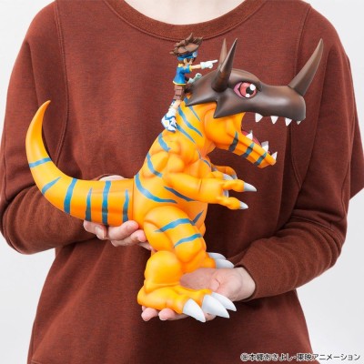 DIGIMON ADVENTURE - Greymon & Taichi Yagami G.E.M. Series Megahouse PVC Figure (Repeat) 25 cm